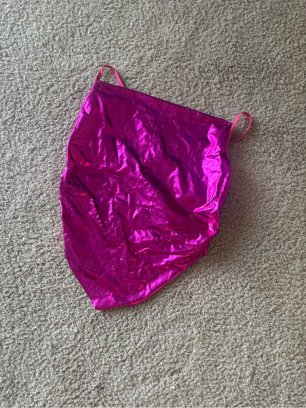 SHEIN Metallic Hot Pink Slip Top